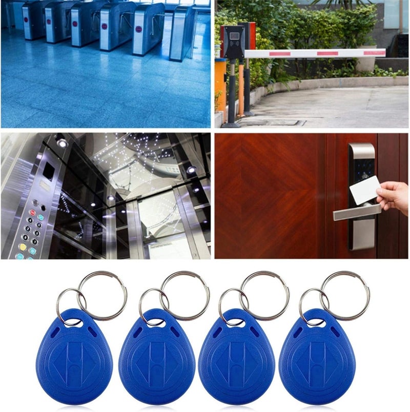100 Pcs 125KHz RFID Key Fob Proximity ID IC Card Token Tag Keypad Card Keychains RFID Proximity Card Key for Access Control(ID Card) - Image 4