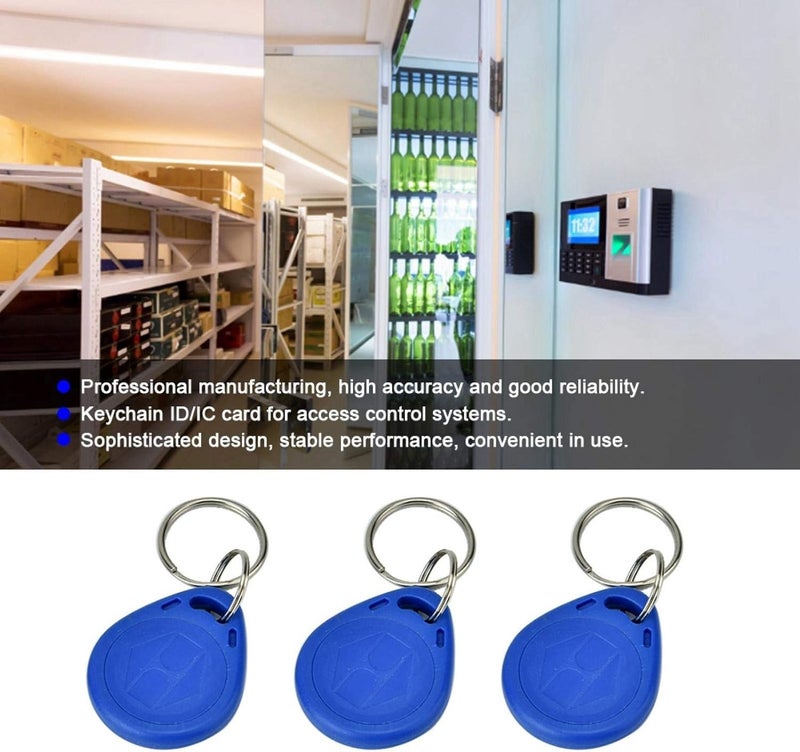 100 Pcs 125KHz RFID Key Fob Proximity ID IC Card Token Tag Keypad Card Keychains RFID Proximity Card Key for Access Control(ID Card) - Image 3