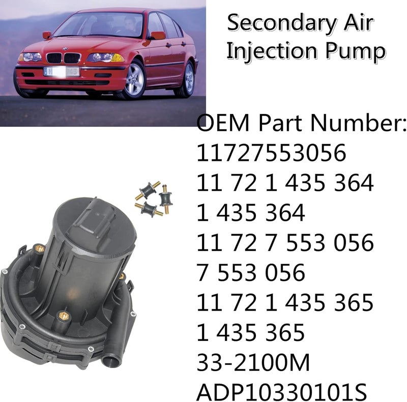 AKWH 11727553056 مضخة حقن الهواء الثانوية لطرازات بي إم دبليو E46 من 1999 إلى 2005 - Image 2