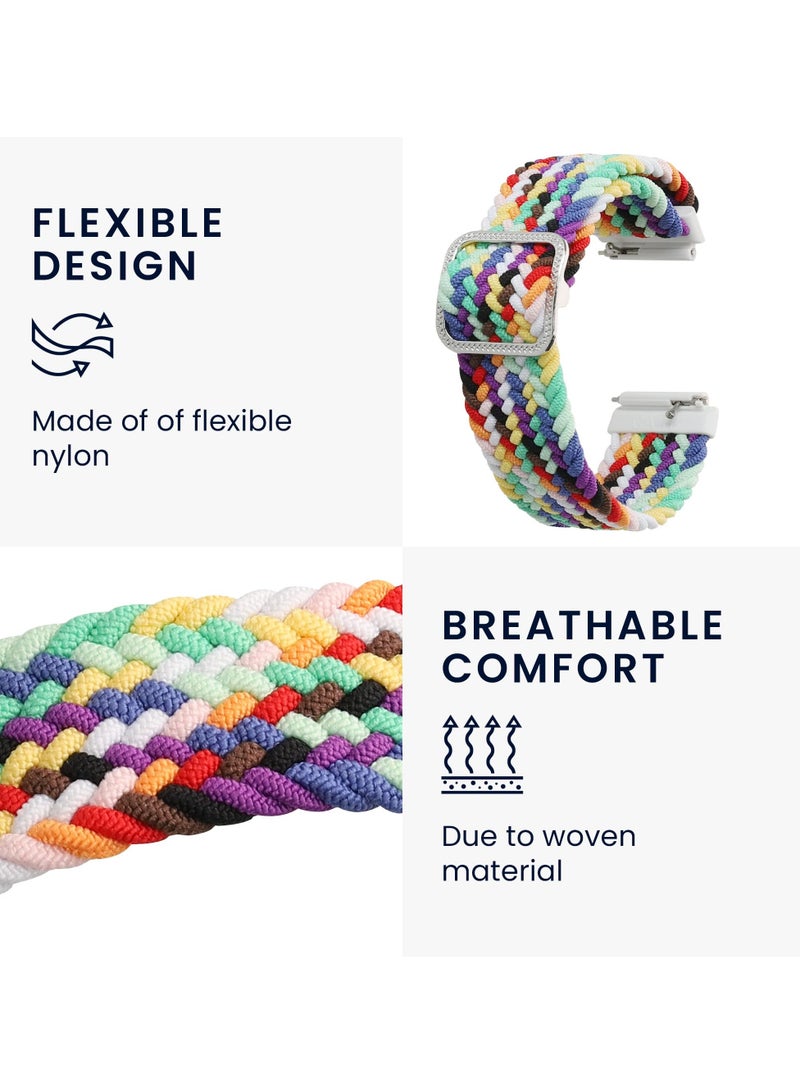 Strap for Huawei Band 7 Hand-woven Adjustable Strap, Compatible for Huawei Band 7 Replacement Nylon Wristband Strap,Multicolour - Image 5