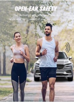 Letv Bluetooth 5.4 Chip, Air Conduction True Wireless Headphones, 16.6mm Large Drivers, Ultra-Lightweight Sporty With Earhooks For Running, Fitness, Compatible With IPhone And Android- Black  - Image 2