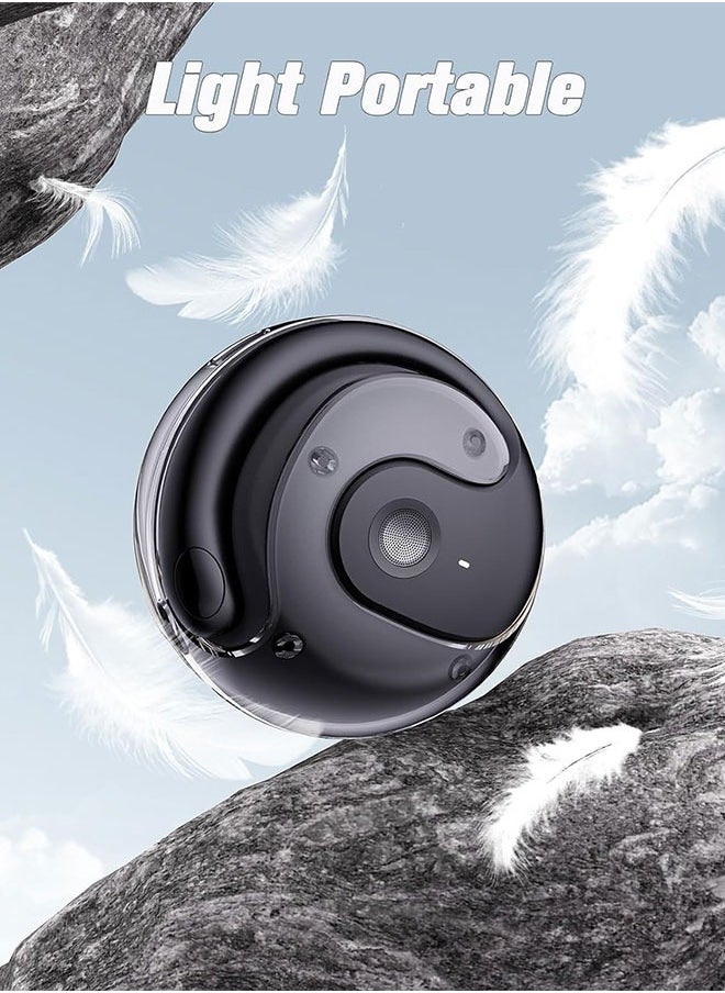 Letv Bluetooth 5.4 Chip, Air Conduction True Wireless Headphones, 16.6mm Large Drivers, Ultra-Lightweight Sporty With Earhooks For Running, Fitness, Compatible With IPhone And Android- Black  - Image 4