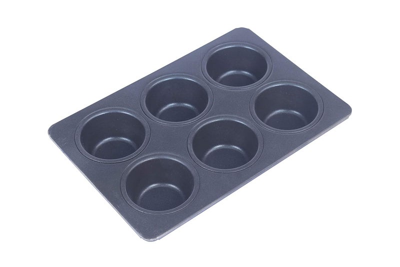 Hazel Aluminium NonStick Coating Muffin Tray Cup Cake 6 Cavity - Image 1
