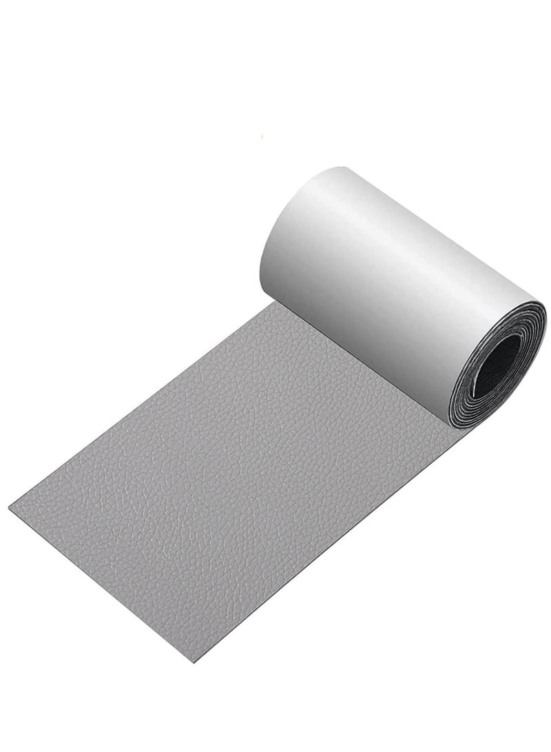 Generic Leather Repair Tape Patch Kit Light Gray 3 x 60 inch Leather Repair Patch Self Adhesive for Furniture Couch Sofa Car Seats Computer Chair Vinyl Repair Kit - Image 1
