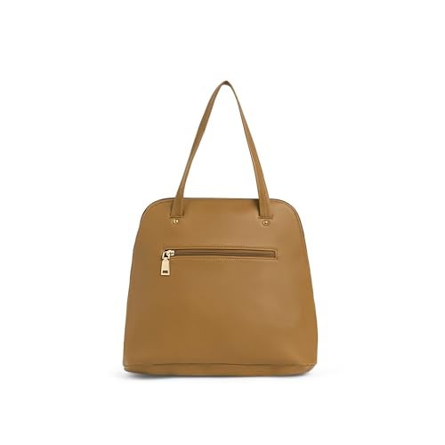 Caprese Syra Satchel Bag, Medium | Stylish Shoulder Bag for Women with Multiple Compartments & Shoulder Strap | Secure Zip Closure | Ideal for Office & Daily Use (Brown) - Image 2