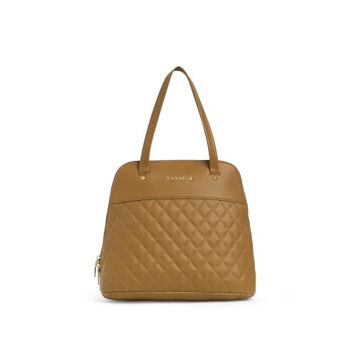 Caprese Syra Satchel Bag, Medium | Stylish Shoulder Bag for Women with Multiple Compartments & Shoulder Strap | Secure Zip Closure | Ideal for Office & Daily Use (Brown) - Image 1