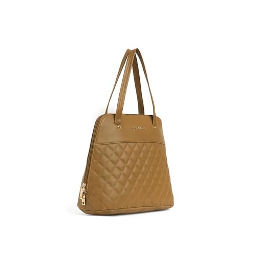 Caprese Syra Satchel Bag, Medium | Stylish Shoulder Bag for Women with Multiple Compartments & Shoulder Strap | Secure Zip Closure | Ideal for Office & Daily Use (Brown) - Image 3