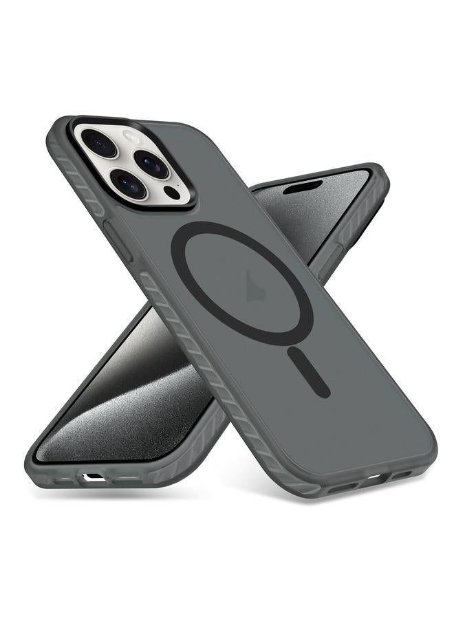 اس-توب جراب لهاتف iPhone 15 Pro مصنوع من الجلد ومقاوم للصدمات مع وسادة هوائية من MagSafe - Image 1