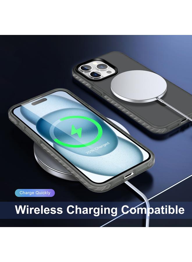 اس-توب جراب لهاتف iPhone 15 Pro مصنوع من الجلد ومقاوم للصدمات مع وسادة هوائية من MagSafe - Image 4