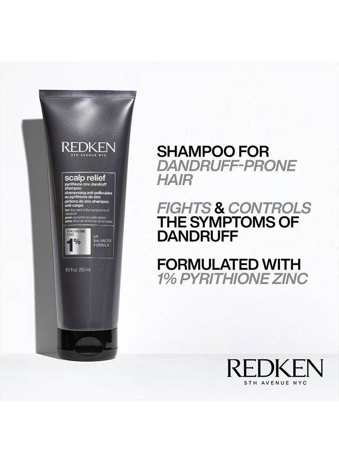 REDKEN شامبو ريدكين سكالب ريليف للتحكم في قشرة الرأس | للتحكم في قشرة الرأس | يهدئ فروة الرأس ويتحكم في قشرة الرأس | تم اختباره من قبل أطباء الجلدية | 8.5 أونصة سائلة. - Image 2