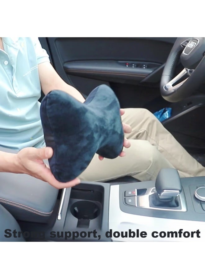 Ornaments Huashi Car Headrest, Neck Pillow, Lumbar Support, Space Memory Foam, Car Headrest, Ergonomic Neck Protection, Velvet Headrest - Image 4