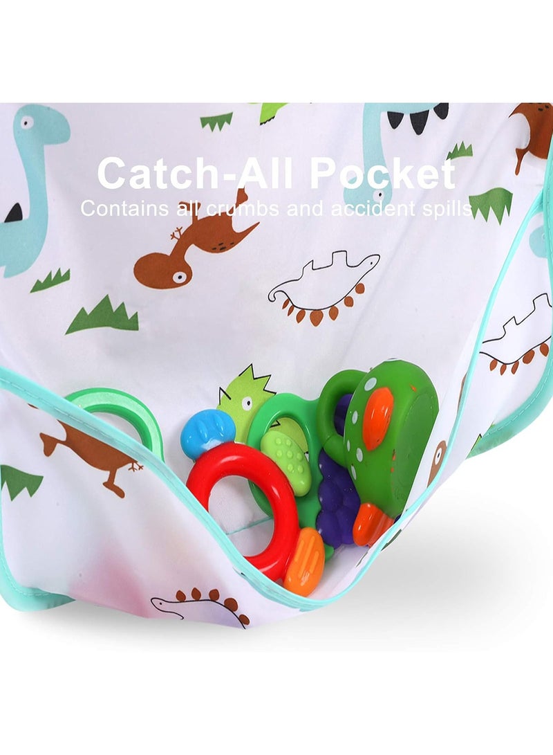 Umiwin 3 Pack Long Sleeve Baby Bib,Baby Toddler Waterproof Sleeved Bib for 6 Months And Above Reusable with Catch-all Pocket,Suitable for Nursing, Feeding - Image 4