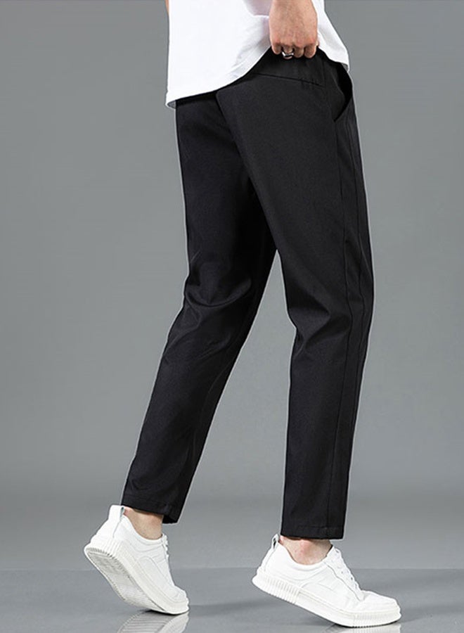 DR Men's Black Drawstring Casual Pants - Image 2