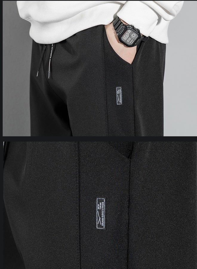 DR Men's Black Drawstring Casual Pants - Image 3