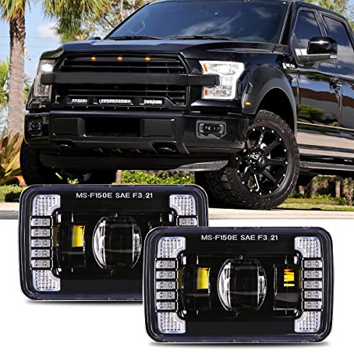 XPCTD Upgrade LED Fog Lights with DRL Bumper Fog Lamps Replacement Compatible with 2015 2016 2017 2018 2019 2020 Ford F150 1 Pair Black (Black-with Halo) - Image 1