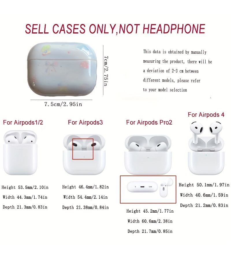 حافظة واقية من السيليكون الملون بتصميم أحلام مع سلسلة قشرية معلقة للزينة لـ Airpods 3 - Image 2