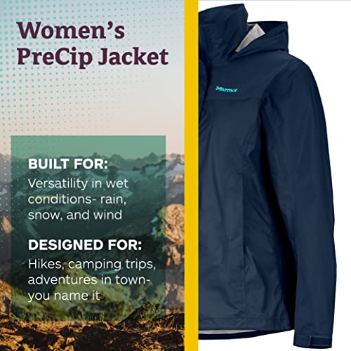 MARMOT Women’s PreCip Rain Jacket | Lightweight, Waterproof, Arctic Navy, X-Small - Image 3