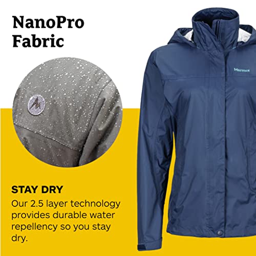 MARMOT Women’s PreCip Rain Jacket | Lightweight, Waterproof, Arctic Navy, X-Small - Image 4