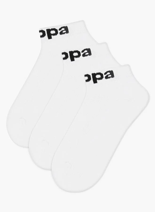 كابا Men Logo Ankle Socks - Set Of 3
