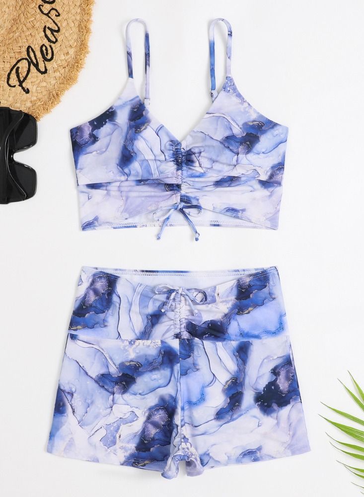 Loquat 2 Piece Boxer Swimsuit Beach Bikini 