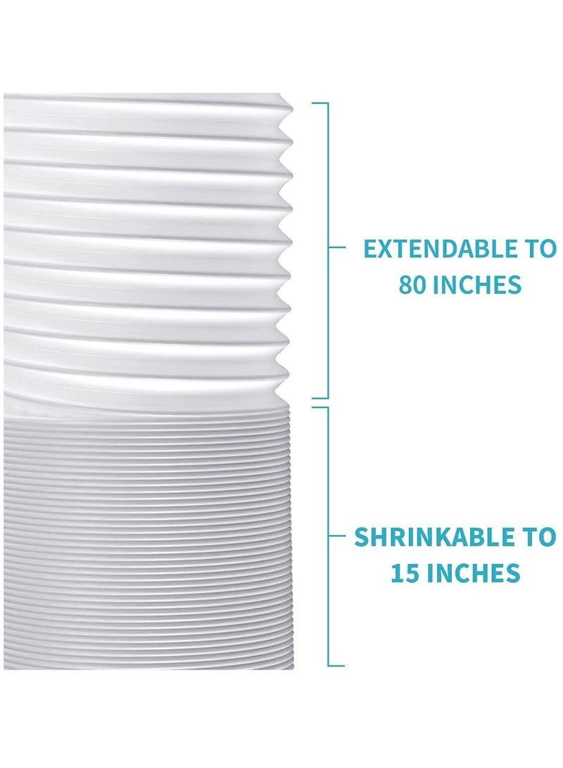 Portable Air Conditioner Hose, 5.9 Inch Diameter 80" Length, AC Exhaust Hose Anti-Clockwise Thread Air Conditioner Parts Compatible with Haier, LG, Delonghi Air Conditioner Parts - Image 3