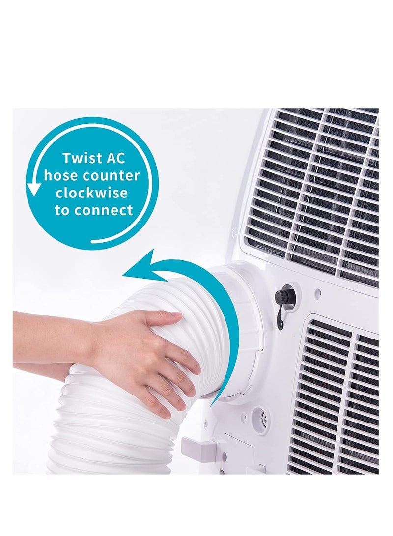 Portable Air Conditioner Hose, 5.9 Inch Diameter 80" Length, AC Exhaust Hose Anti-Clockwise Thread Air Conditioner Parts Compatible with Haier, LG, Delonghi Air Conditioner Parts - Image 4