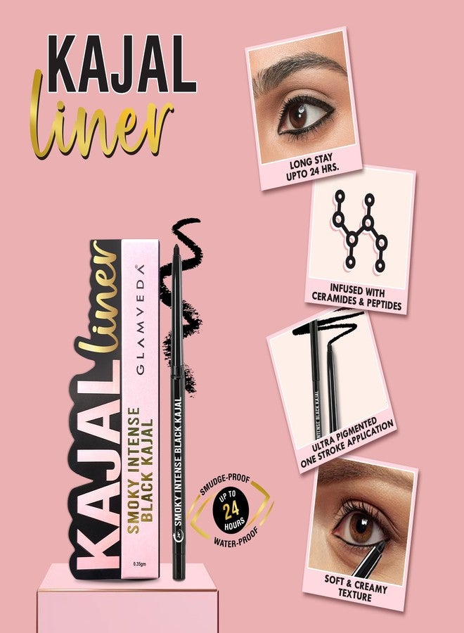 جلامفيدا مجموعة غلامفيدا من محدد العيون وقلم الكحل | إطلالات عيون جريئة | مقاوم للتلطخ، يدوم طويلاً | محدد عيون وكحل دخاني | مجموعة أساسية للعيون | أسود، بلمسة نهائية مطفية للنساء - Image 3
