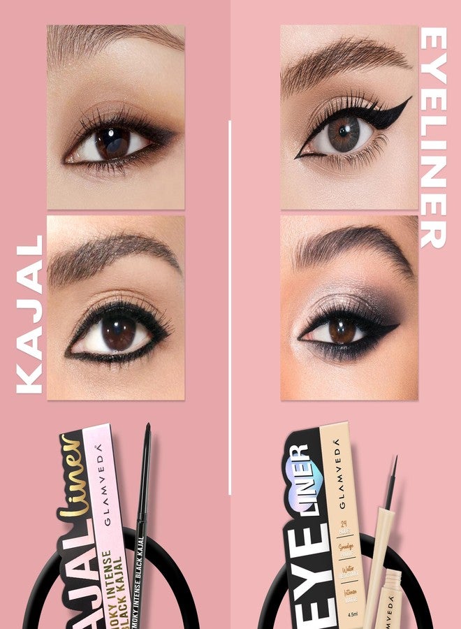 جلامفيدا مجموعة غلامفيدا من محدد العيون وقلم الكحل | إطلالات عيون جريئة | مقاوم للتلطخ، يدوم طويلاً | محدد عيون وكحل دخاني | مجموعة أساسية للعيون | أسود، بلمسة نهائية مطفية للنساء - Image 5