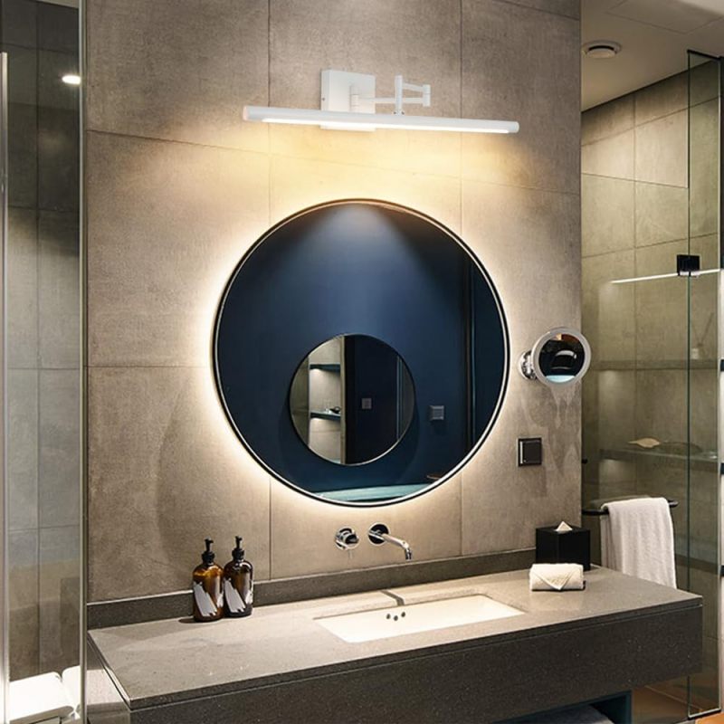 Adjustable Vanity Light 40 Cm Versatile Swing Arm Design Swing Arm Wall Sconce - 3 Color Temperatures LED Bathroom Mirror Light for Makeup Application, Grooming, Bathroom Decor - Image 5