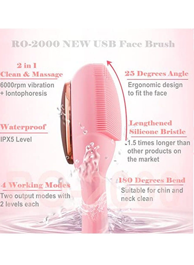 عام المدلك الذكي لتنظيف الوجه بتقنية الاهتزاز المائية يقوم بتنظيف ديناميكي وبتقنية الصوت الدقيق، مضافاً إليها تقنية الاهتزاز المائية. - Image 2