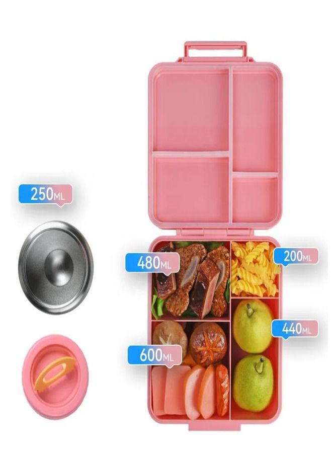 Gonice Bento Box Lunch Boxes Container Bundle Divider Japanese Style, Translucent Box, Microwave Safe (8.3X7.5X2.8 INCH) - Image 2