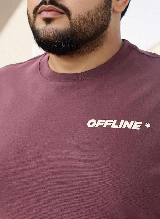 سبلاش فيڤ تيشيرت بطباعة حروف مقاس كبير - Image 4