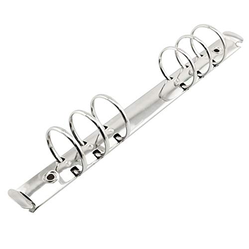 heyous 2pcs A5 Notebook 6-Hole Ring Binder Mechanisms 2.5cm Diameter Silver Color Metal Clip Ring Binder DIY Fill Paper Storage Folder Accessories - Image 4