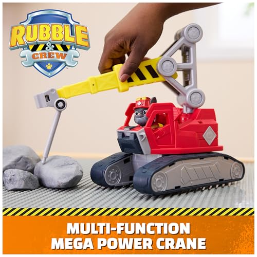 Rubble & Crew Rubble Crew Chargers Mega Power Crane Toy Truck with Charger Figure 2 Detachable Tools PAW Patrol Kids Toys for Boys Girls Ages 3 and Up - Image 5