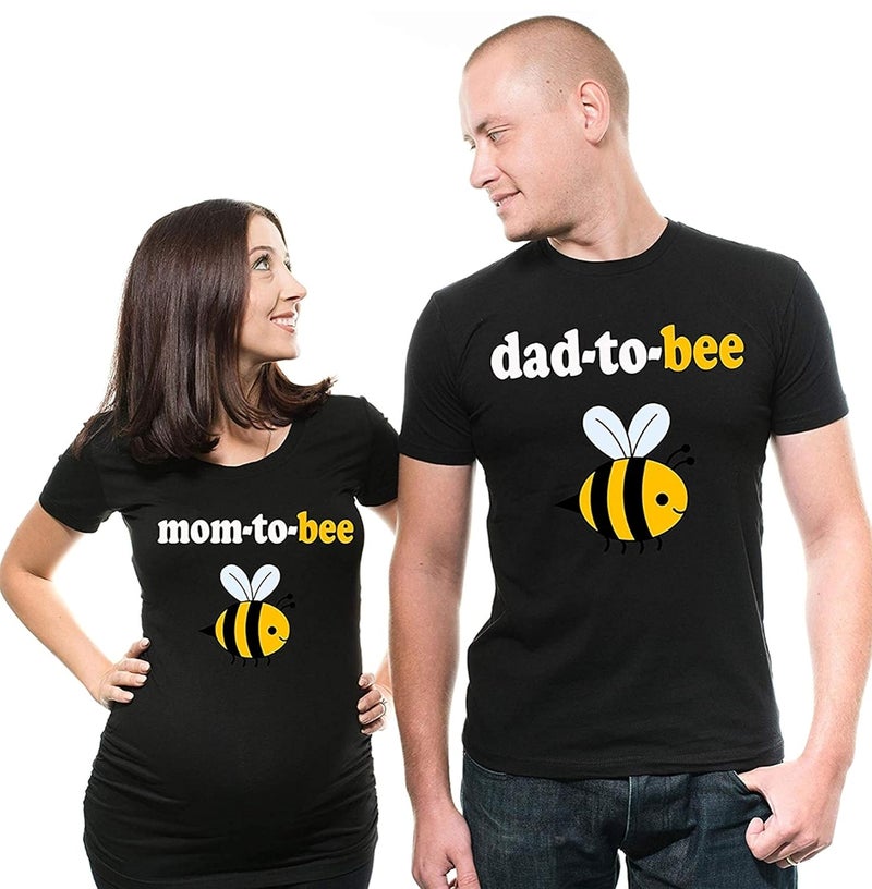 Iberry's Cotton Couple Maternity Tshirt for Women and Men - Matching Maternity Couple Tshirt for Photoshoot - Mom/Dad to Be - Image 2