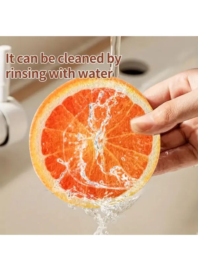 3 Layer Safflower Red Heavy Duty Non Toxic Kitchen Sponge Scrubber For Dishwashing Pots Pans Utensils - Image 2