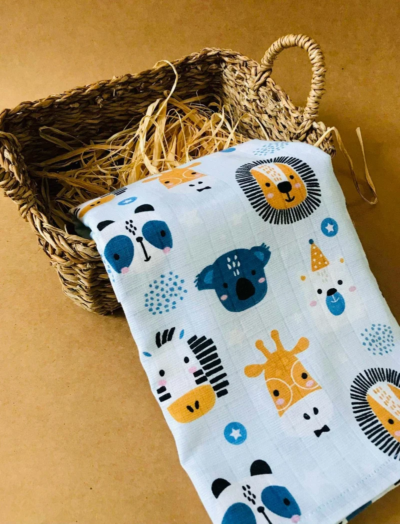 جونييروس 2 Pieces 110x110 Multi-Purpose Muslin Blanket