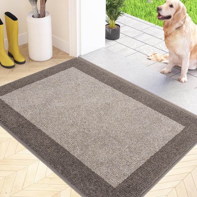 DIRT TRAPPER INDOOR DOOR MAT 60 X 90 CM NONSLIP ENTRANCE RUG MACHINE WASHABLE DOG DOORMAT INSIDE FLOOR MAT FOR ENTRYWAY MUDDY SHOES PAWS