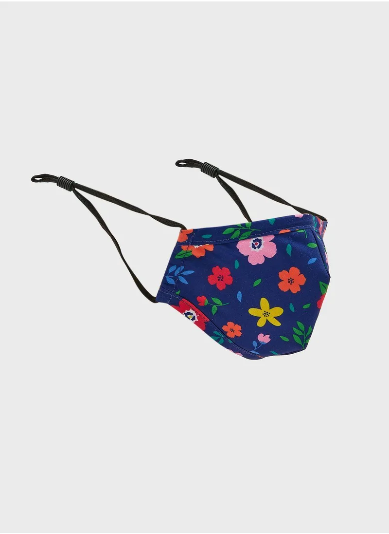 FAN MANIA Kids 2 Pack Floral  Print Mask