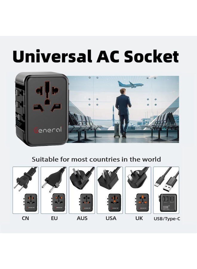 general General GP661 100W Universal Travel Adapter with PD Fast Charging - Image 3