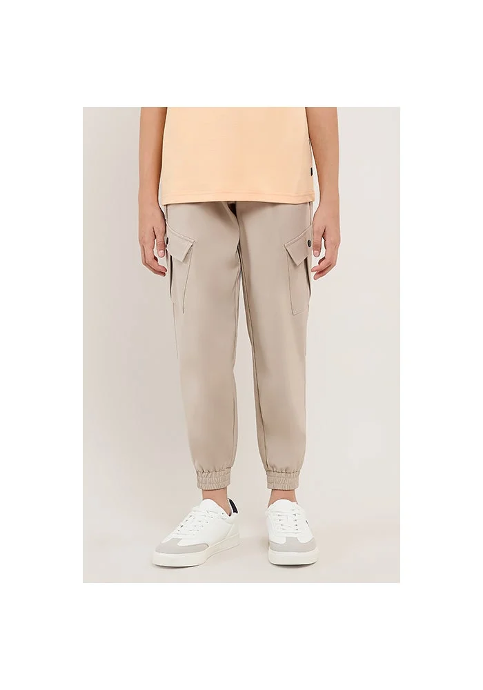 أر أند بي Solid Joggers with Drawstring Waist