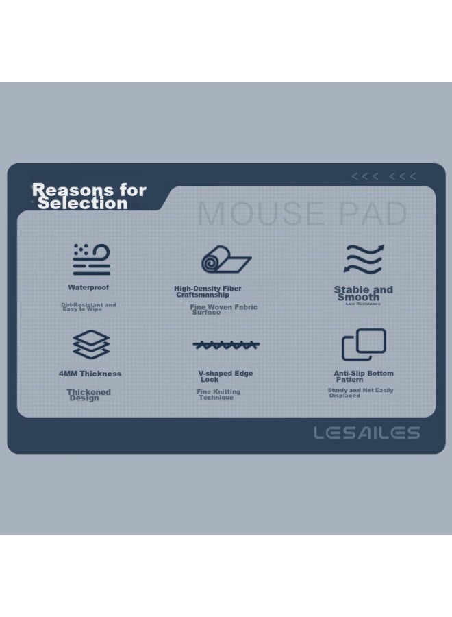 Lesailes Feidun Mouse Pad, Gaming And Esports, Qingying Zhuowei Balance Pad, Waterproof Nylon Fine Texture Smooth Edge, Computer Desk Pad For Fps Gaming, Kai Lei Mouse Pad - Image 2