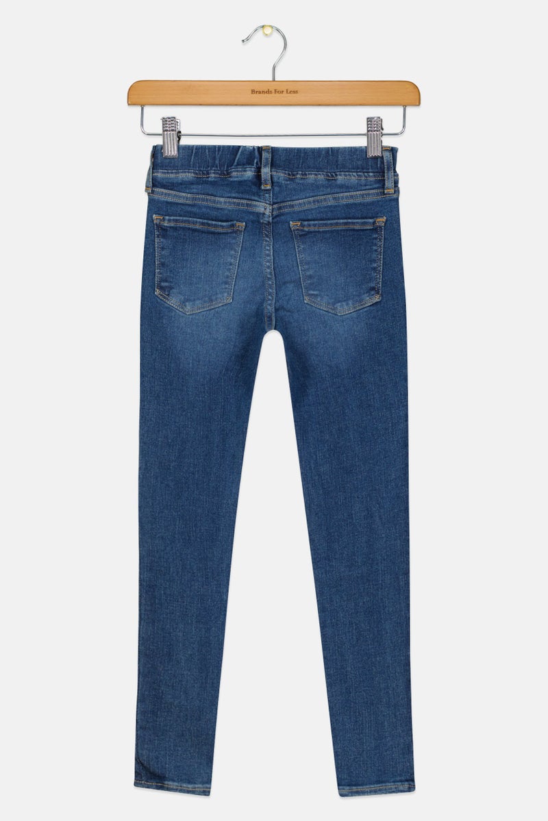 GAP Kids Girl Washed Pull On Denim, Blue  - Image 2