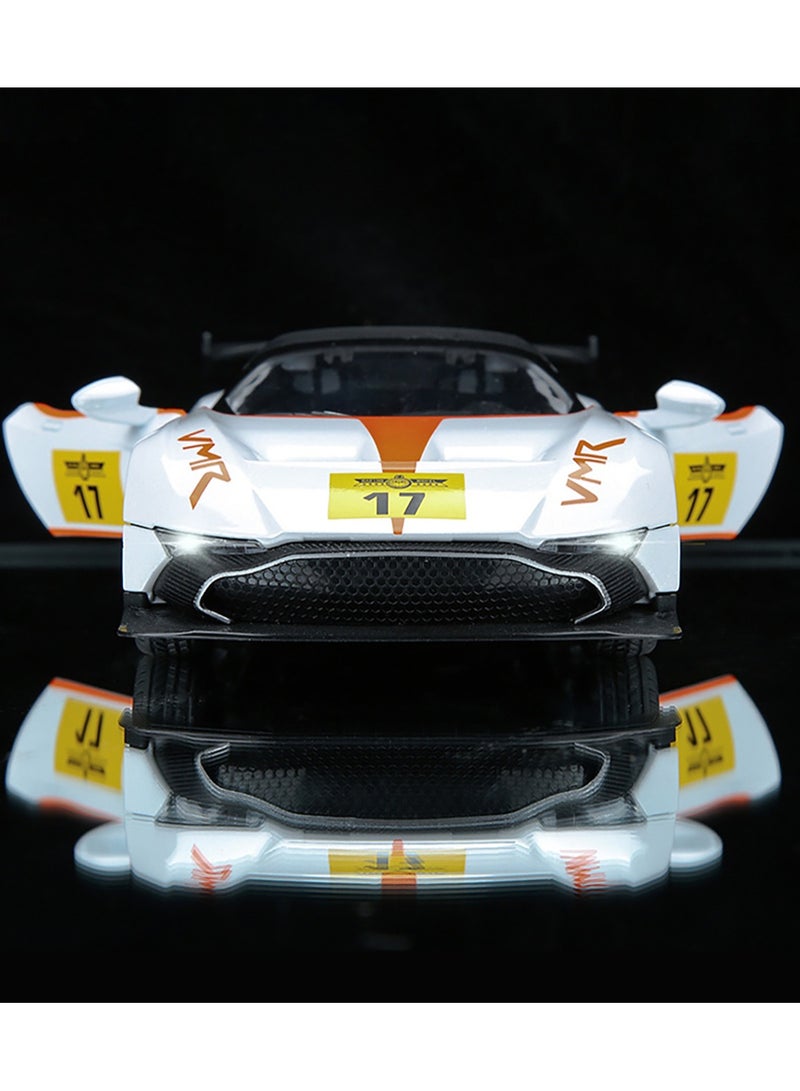 Toyland 1/22 مقياس محاكاة سبيكة المسار الرياضي نموذج مصغر دييكاست لعبة سيارة معدنية مع صوت خفيف وأبواب قابلة للفتح وغطاء محرك السيارة - Image 3