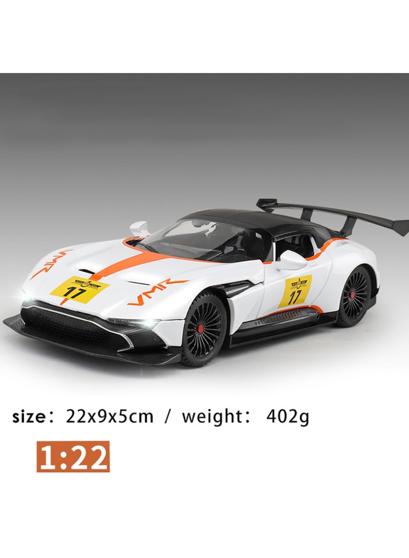 Toyland 1/22 مقياس محاكاة سبيكة المسار الرياضي نموذج مصغر دييكاست لعبة سيارة معدنية مع صوت خفيف وأبواب قابلة للفتح وغطاء محرك السيارة - Image 5