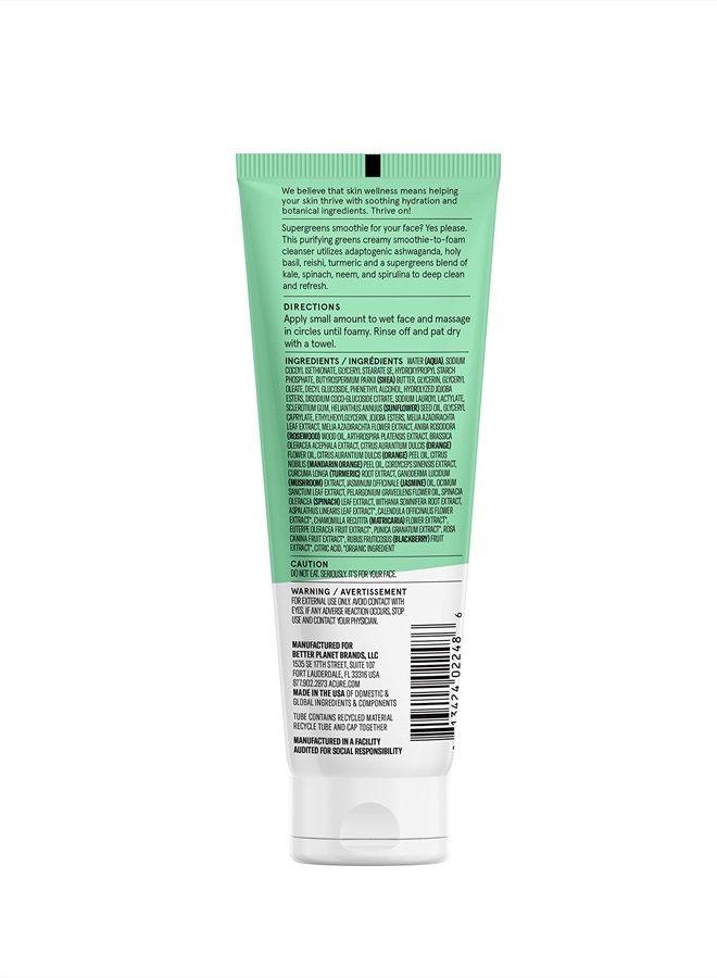 ACURE Ultra Hydrating Green Juice Cleanser | 100% Vegan | Intense Moisture for Super Thirsty Skin | Supergreens & Adaptogens - Purifies, Deep Cleanses & Refreshes | 4Fl Oz - Image 2
