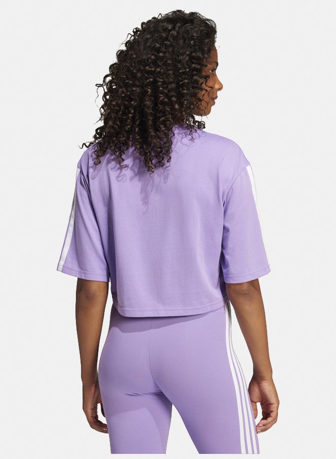 Adidas essentials 3-stripes cotton loose women's t-shirt - Image 4