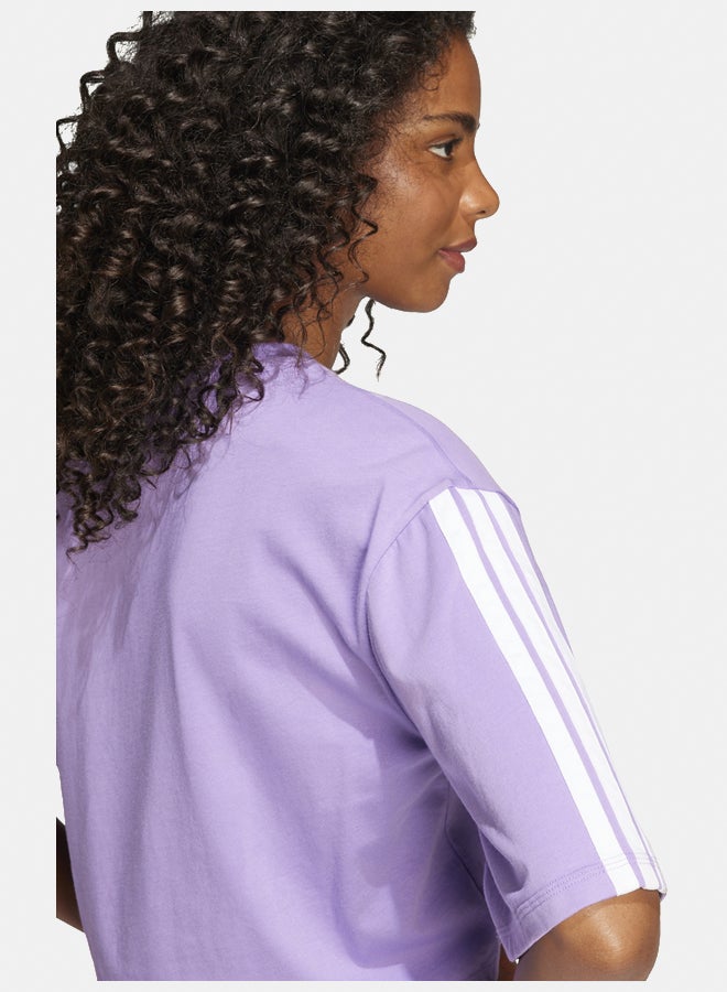 Adidas essentials 3-stripes cotton loose women's t-shirt - Image 3