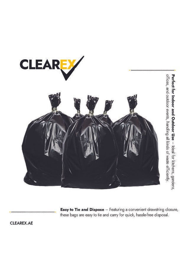 Generic Heavy Duty Flat Garbage Bags, Medium, 30 Gallons, 24 Bags, 65x95cm  - Image 5