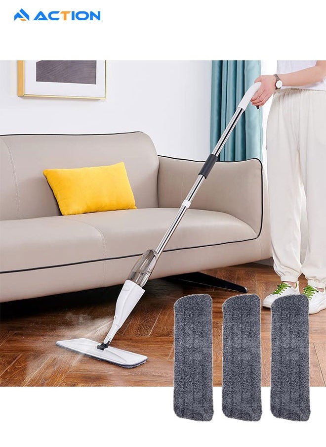 ACTION Spray Wet Mops for Hardwood Floors-  Microfiber Dust Dry Mop with 3 Microfiber Washable Pads Hard Wood Floor Mop with Sprayer Commercial Home Use for Wood Floor Laminate Ceramic Tiles  - Image 1
